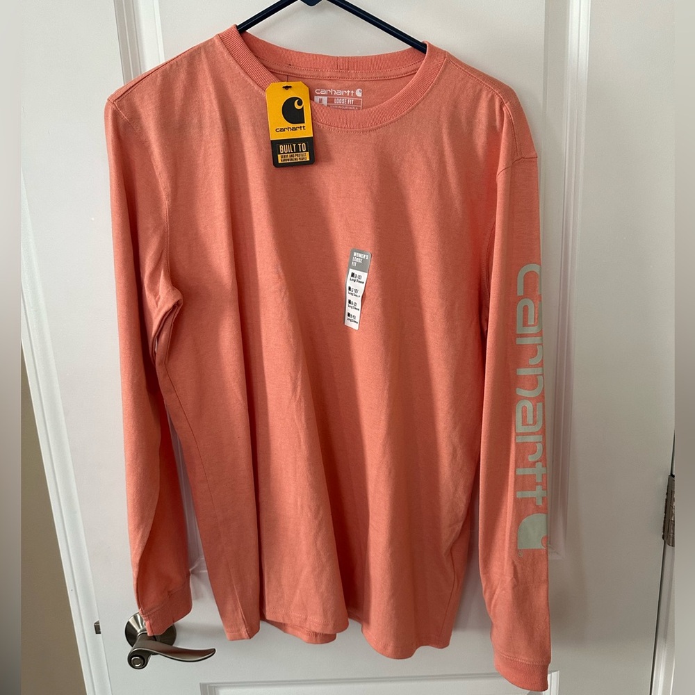 Carhartt Men's Orange Long Sleeve Shirt